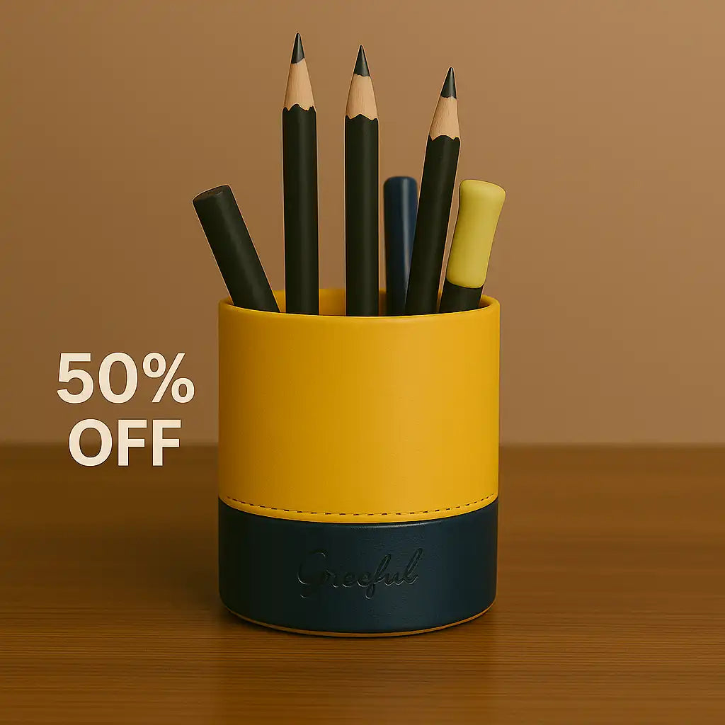 Double Face PU Leather pen holder