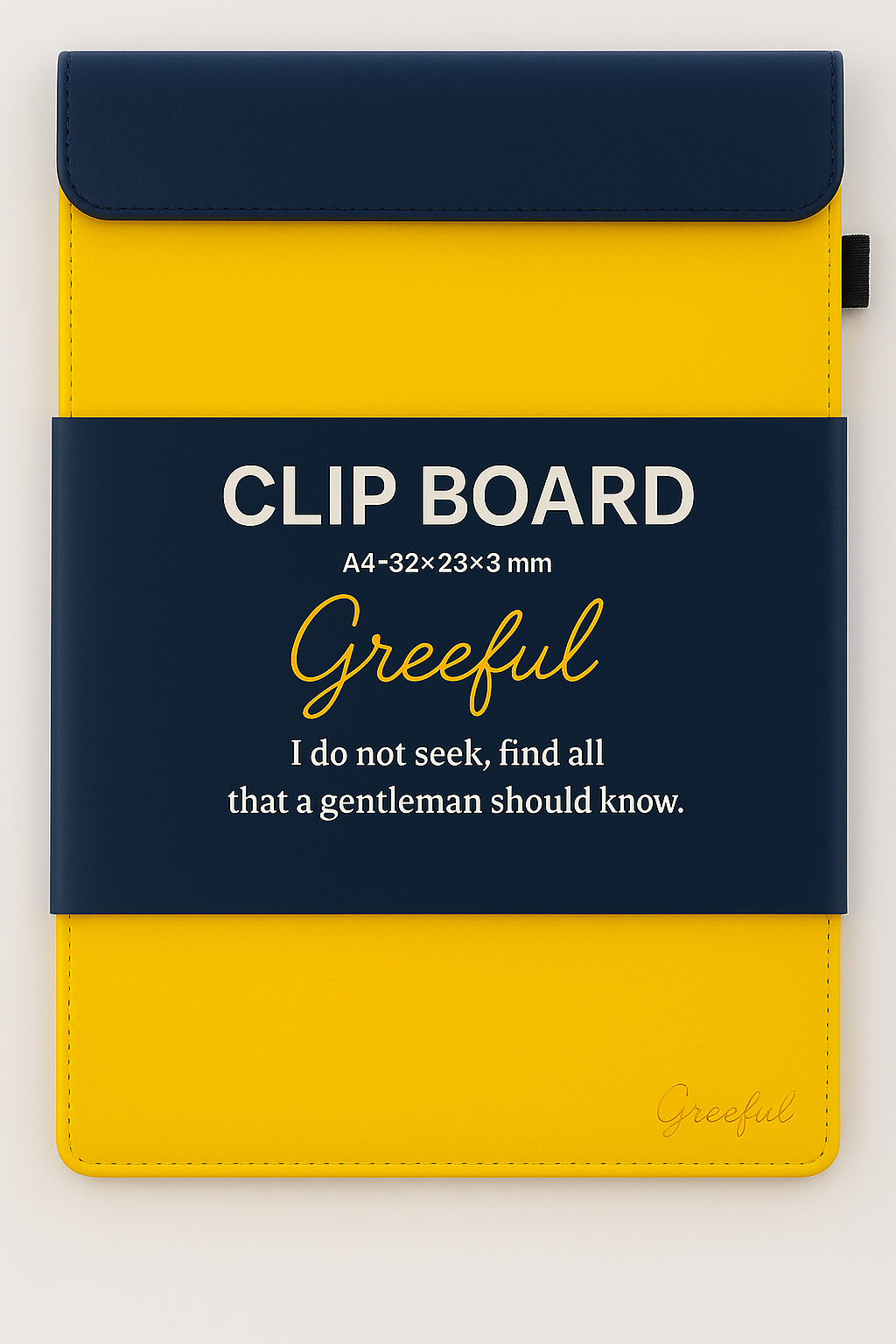 Double Face PU Leather Clipboard A4