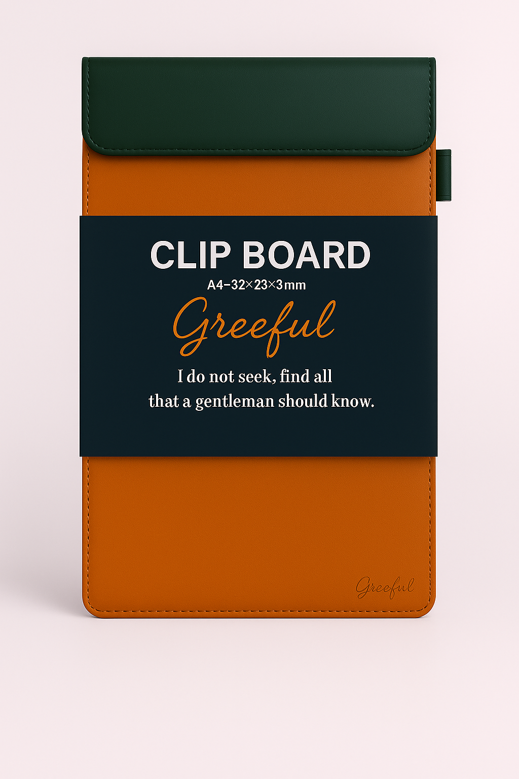 Double Face PU Leather Clipboard A4