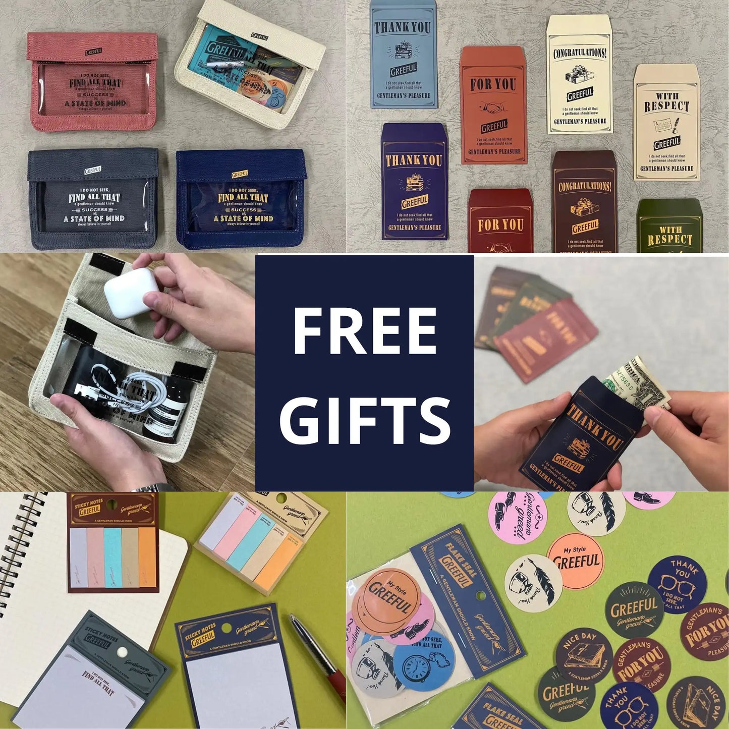 Double Face PU Leather Desk Accessories + Free Gifts π