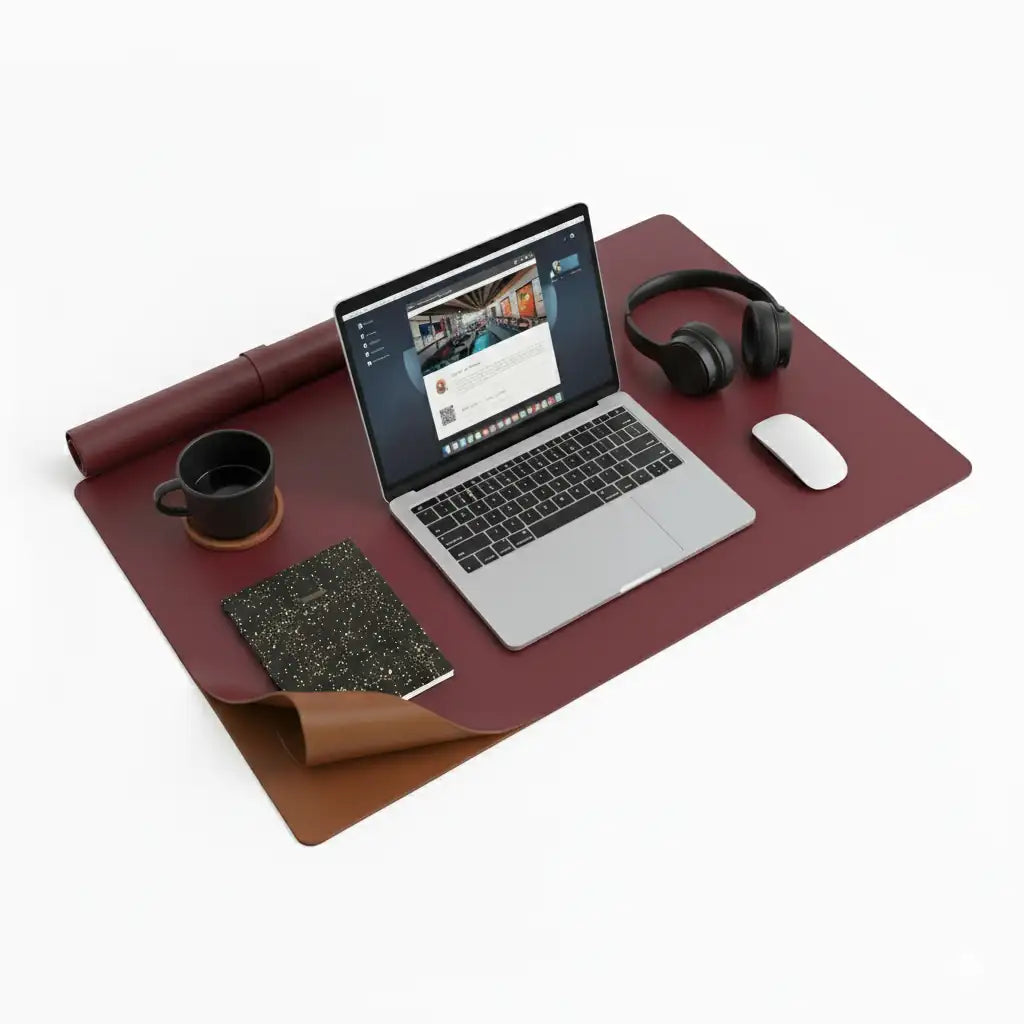Double Face PU Leather Desk Mat