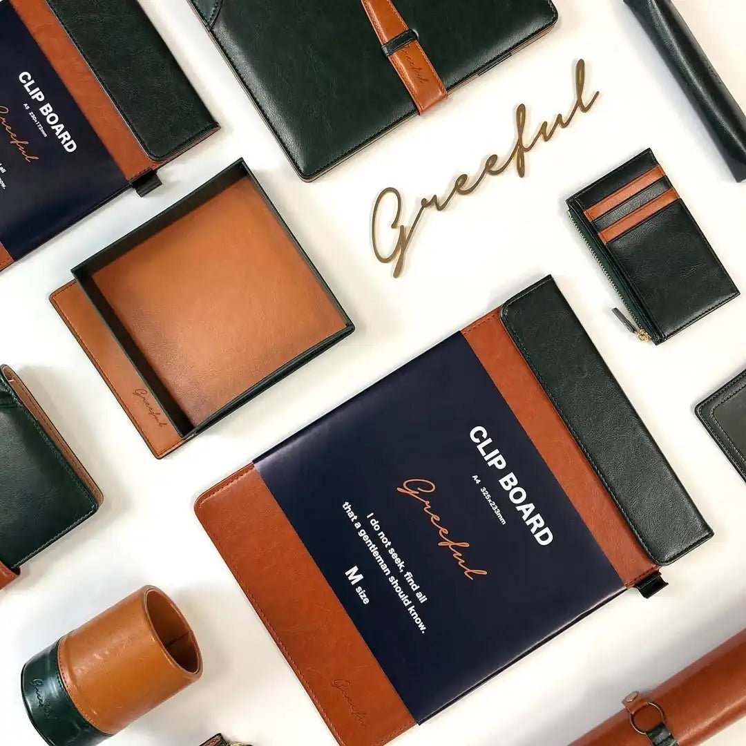 Leather Desk Organizer - Greeful