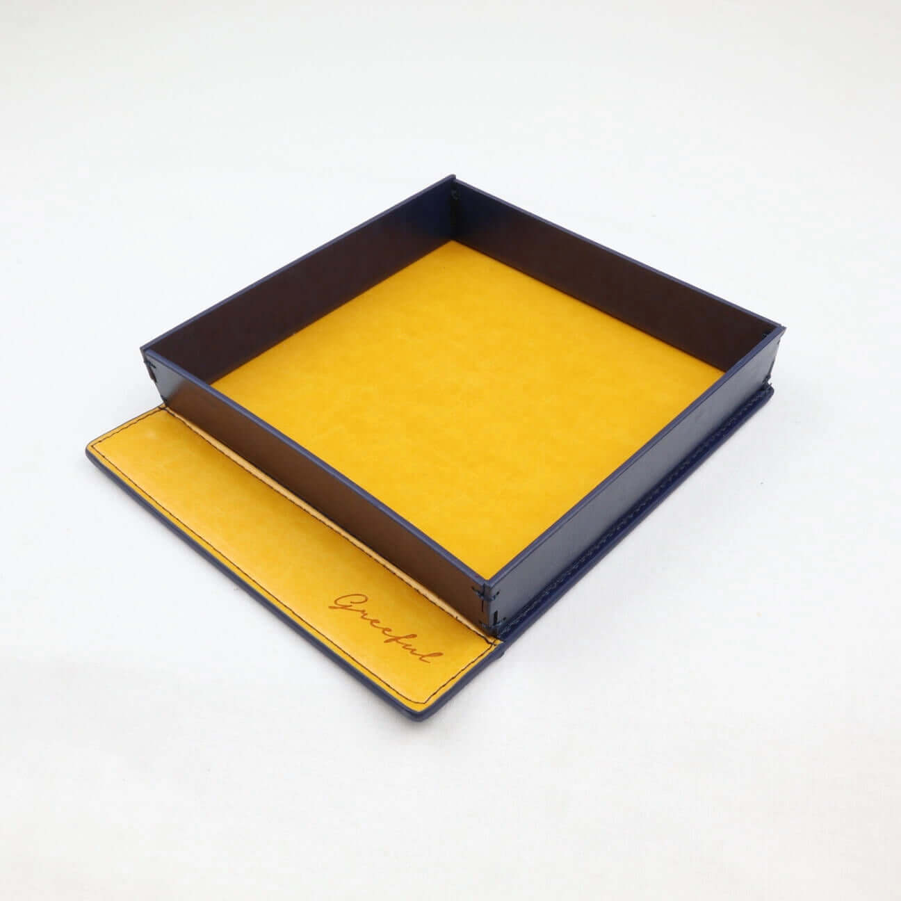 Premium PU Leather Valet Tray – Modern Desk & Office Organizer