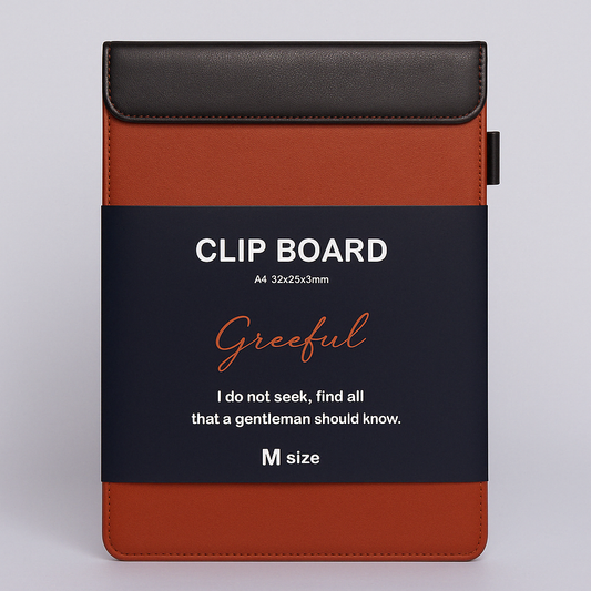 Double Face PU Leather Clipboard A4